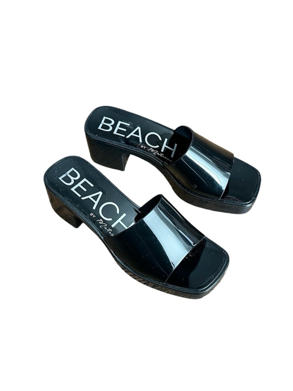 Beach by Matisse Jelly Heel Wade Slides in black size 7